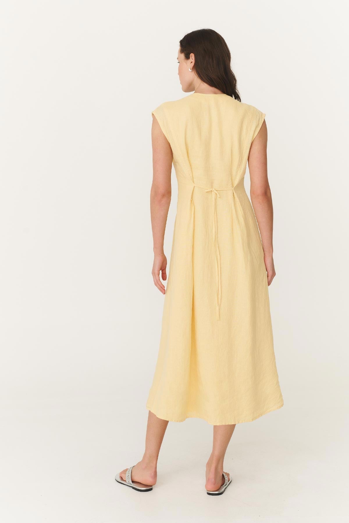 Mira Linen Midi Dress
