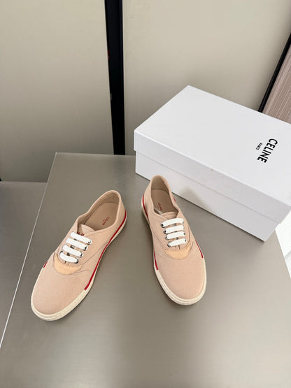 Celin 26s Alan Sneaker Beige Canvas And Suede Calfskin 929842