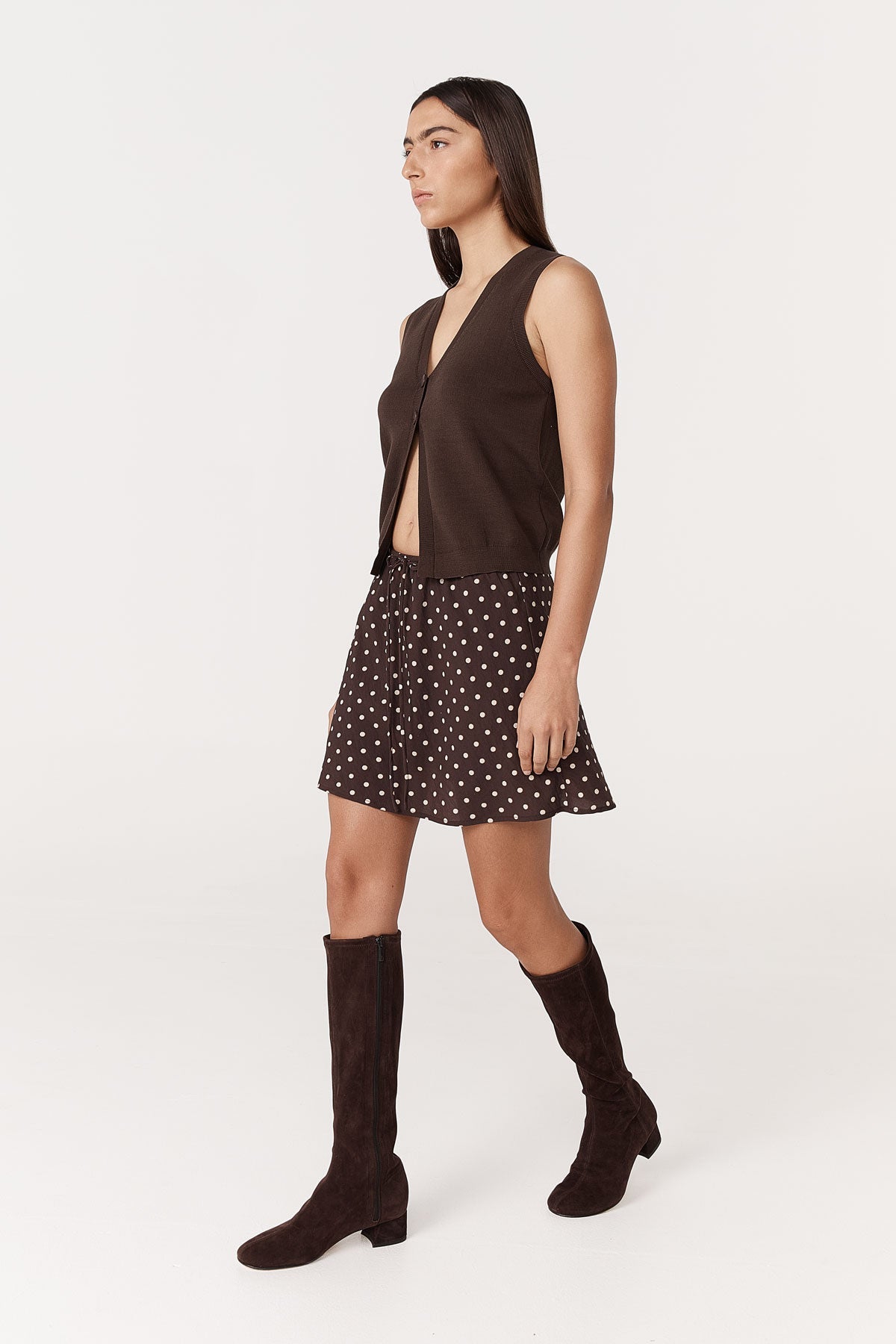 Frannie Silk Mini Skirt