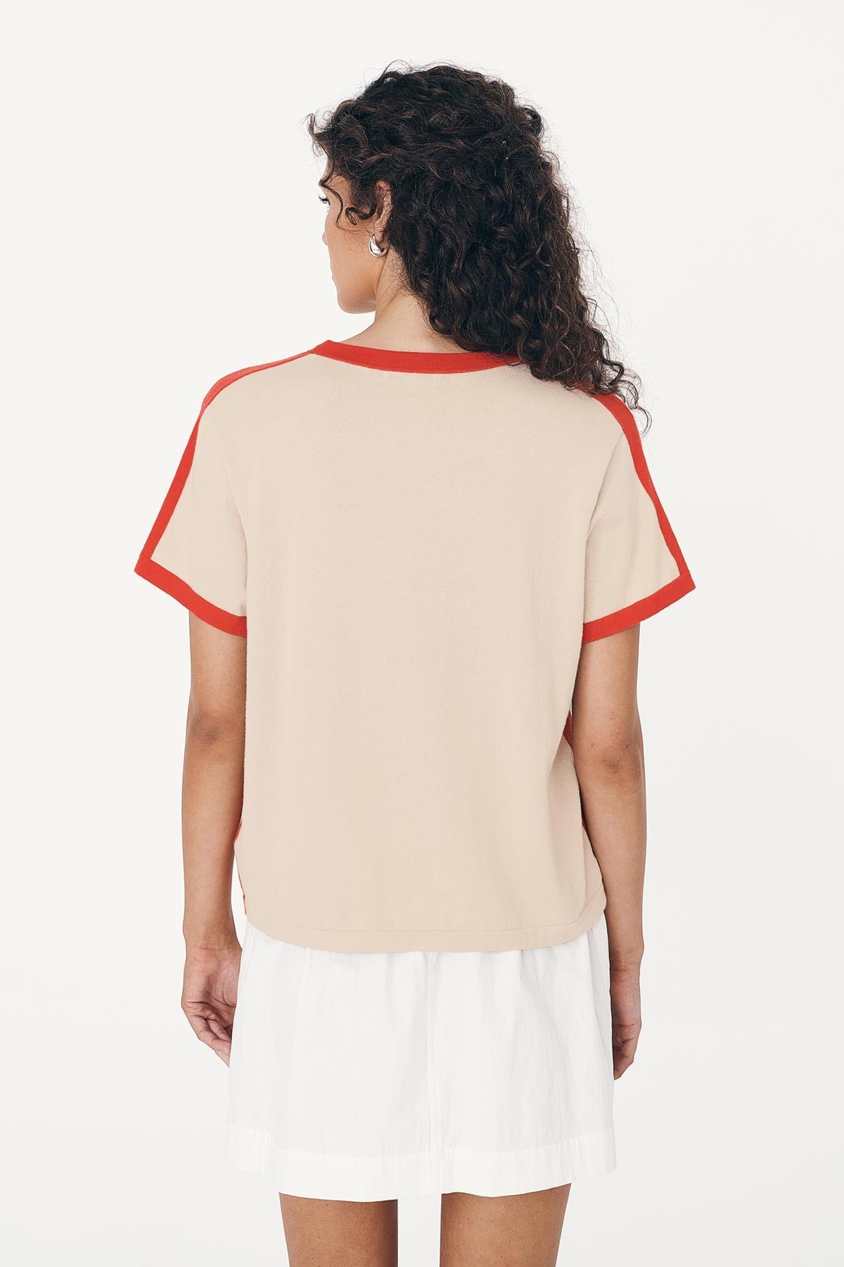 Rania Contrast Knit Tee